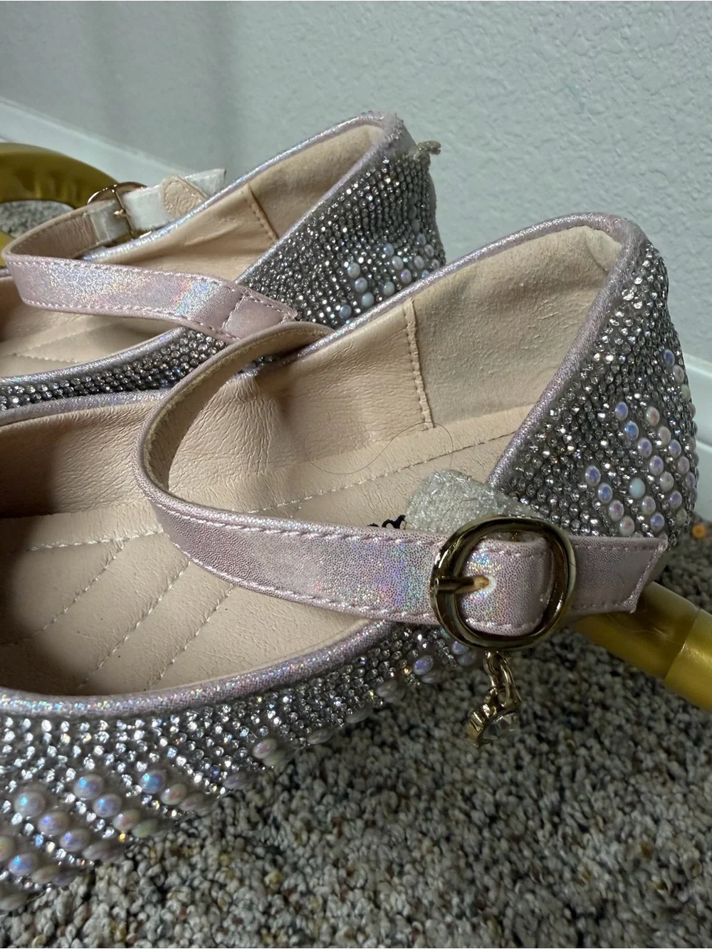 Doe a Dear Embellished Pink Pearl Bow Flats - Unbranded